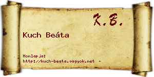Kuch Beáta névjegykártya